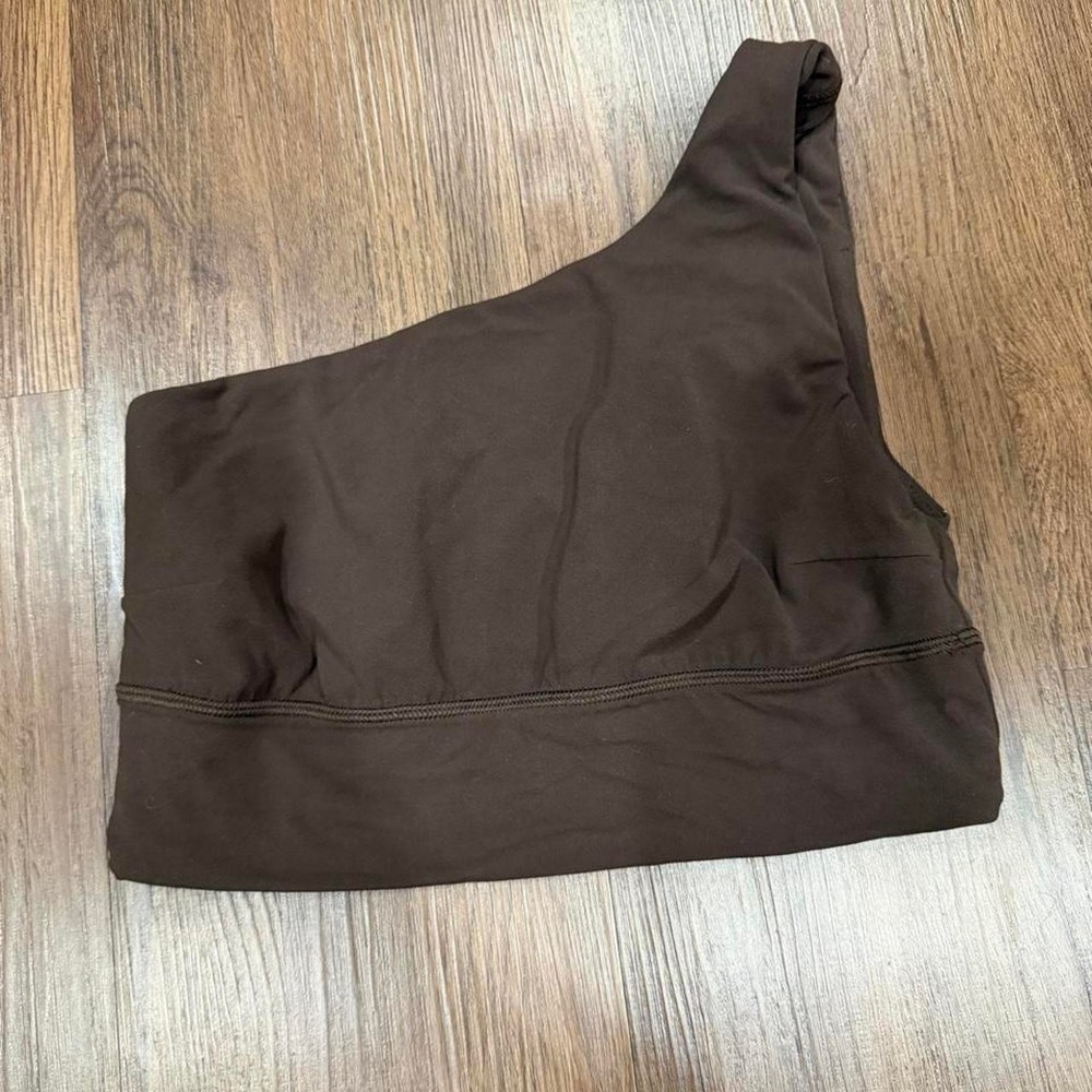 Lululemon aligh asymmetrical Brown one shoulder crop top